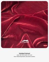 Imported Voided Velvet Fabric 180-250 GSM | 44” & 58” Width | Patterned Garments & Cushions  in Surat